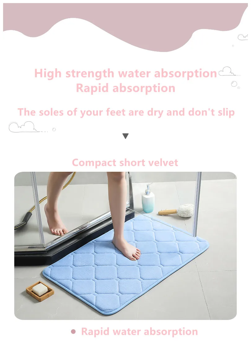 Best Selling Environment-friendly Coral Velvet Non Slip Bathroom Mat Bedroom Living Room Mat manufacture