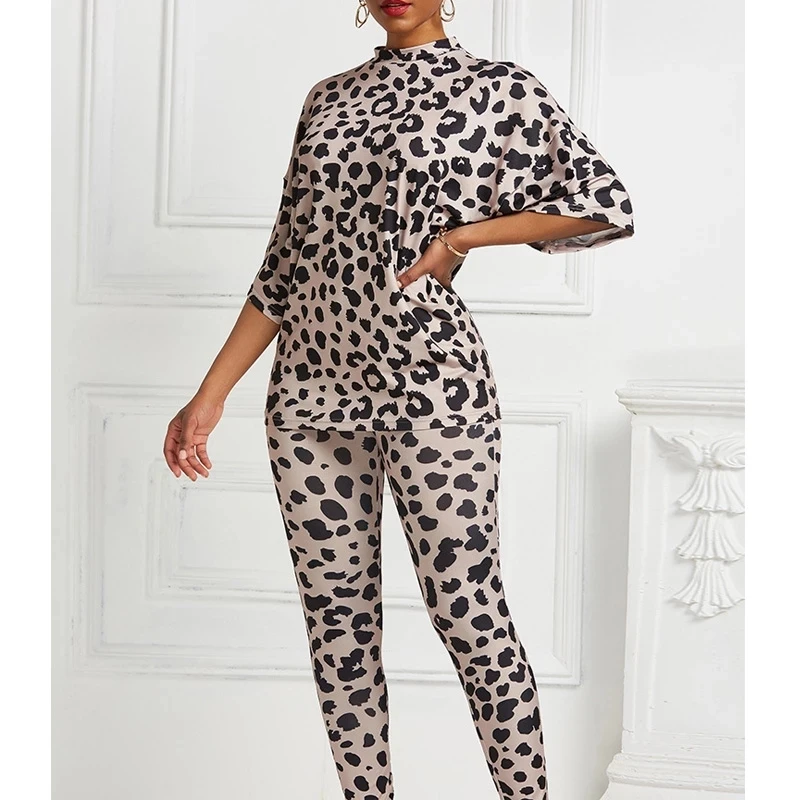 leopard two piece outfit