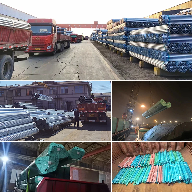 China Top Factory Supply Size 1/2 3/4 1"2"1.5"INCH Gi Pipe ERW Sch 40 80 6M Hot Dipped Galvanized Steel Tube for Construction