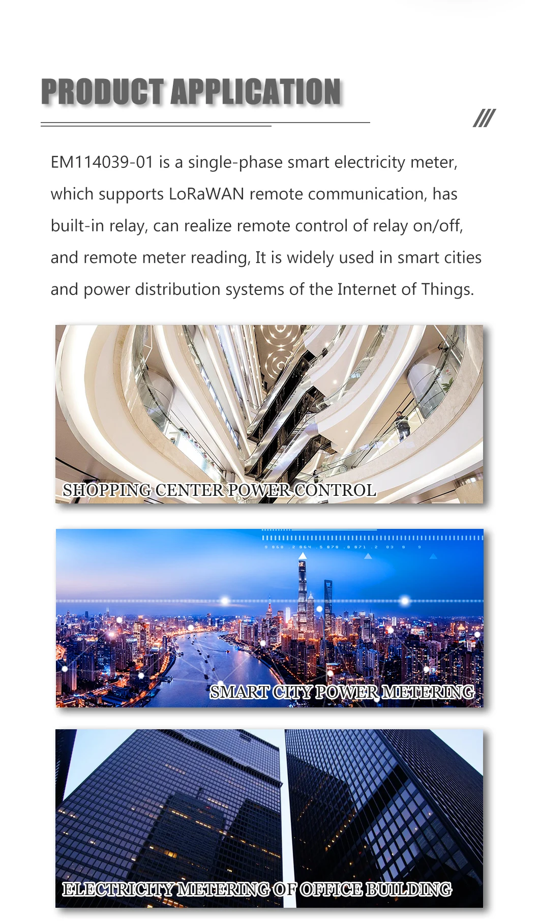IOT Intelligent Wireless Lorawan Electric Meter - Single Phase