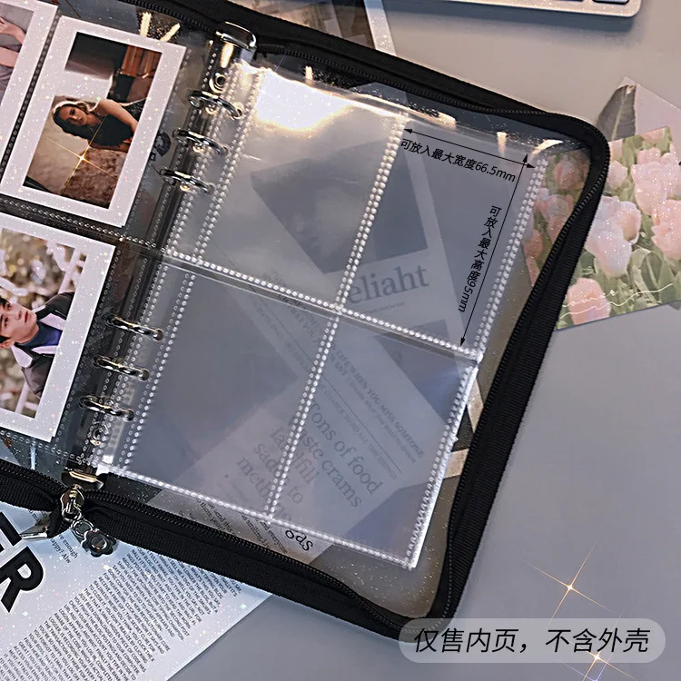 10 Sheets A5 6 Ring Photocards Clear Binder Pages 1,2,4 Pockets Photo Cards Postcard  Album Plastic Protector Sleeves| Alibaba.com