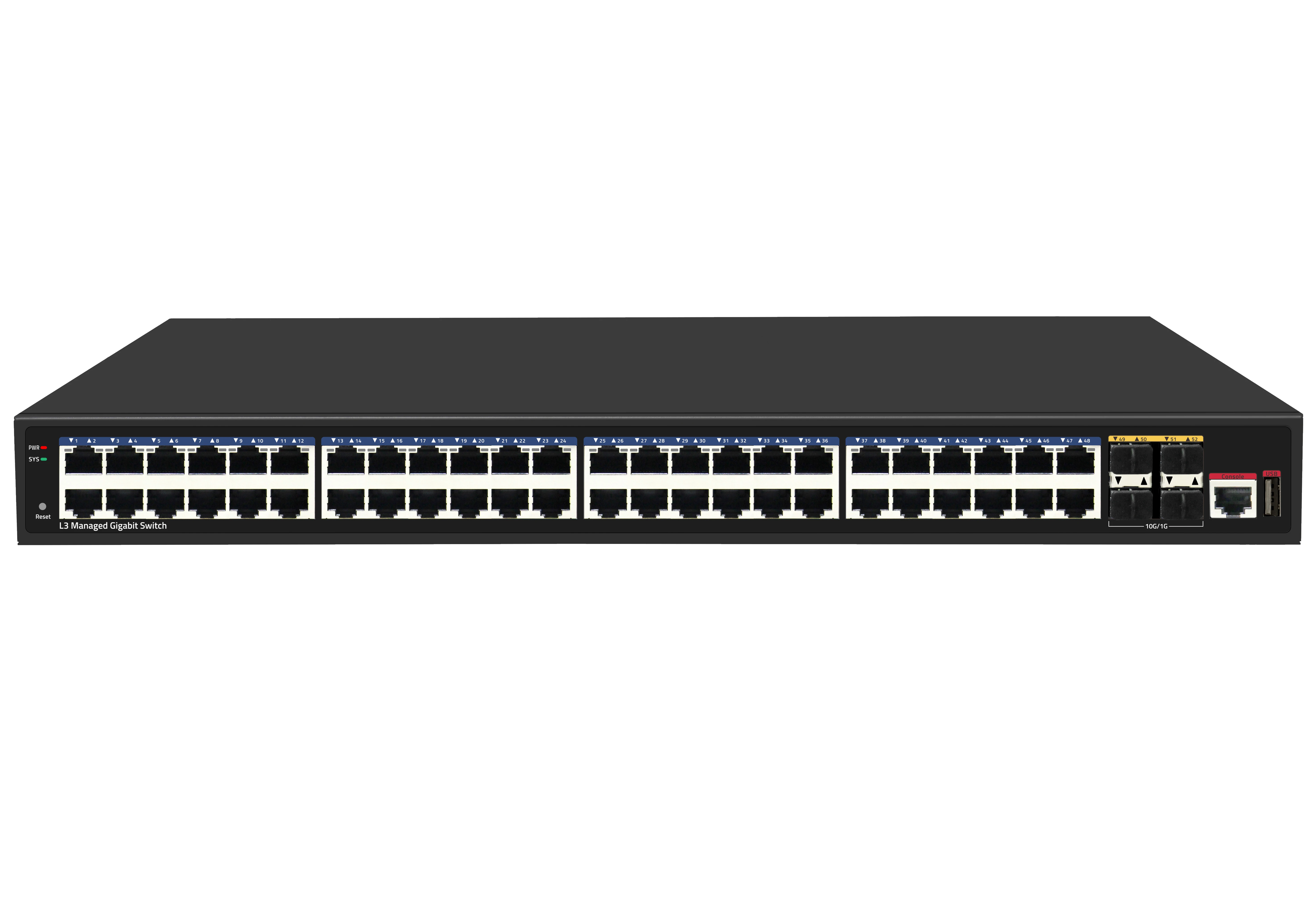 Управляемый коммутатор Ethernet с 52 портами 10G Uplink 48 портов Gigabit Layer 3