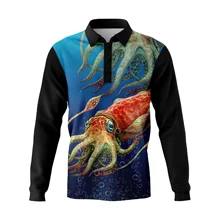 Professional Sublimation Custom Made Button up Fishing Jersey Long Sleeve Fishing Shirts