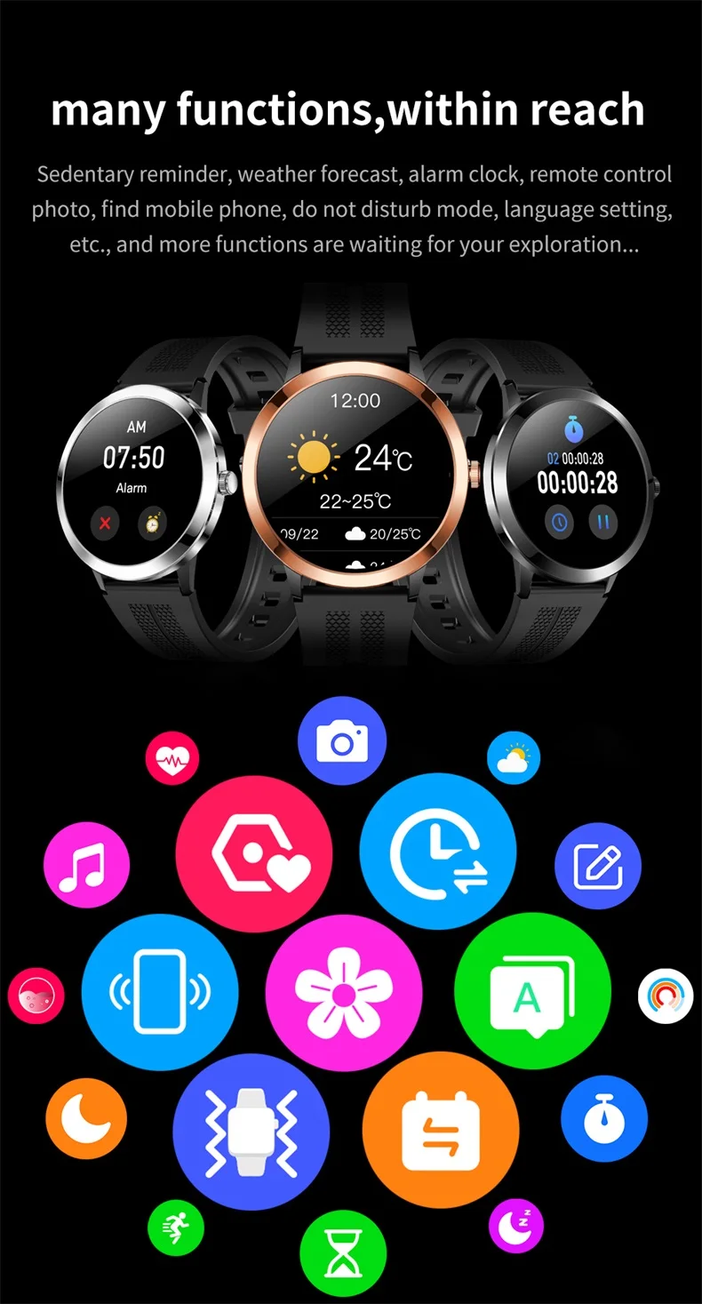 Newest High Quality Round 1.32 Inch 360*360 Full Touch Round Screen Sport Smart Watch T6 for Men Women(16).jpg