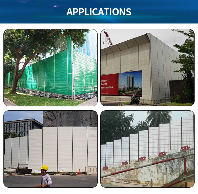 product acoustic isolation fence for roadwork and demolition projects temporary noise barrier491-5