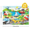 Puzzle con base de transporte.