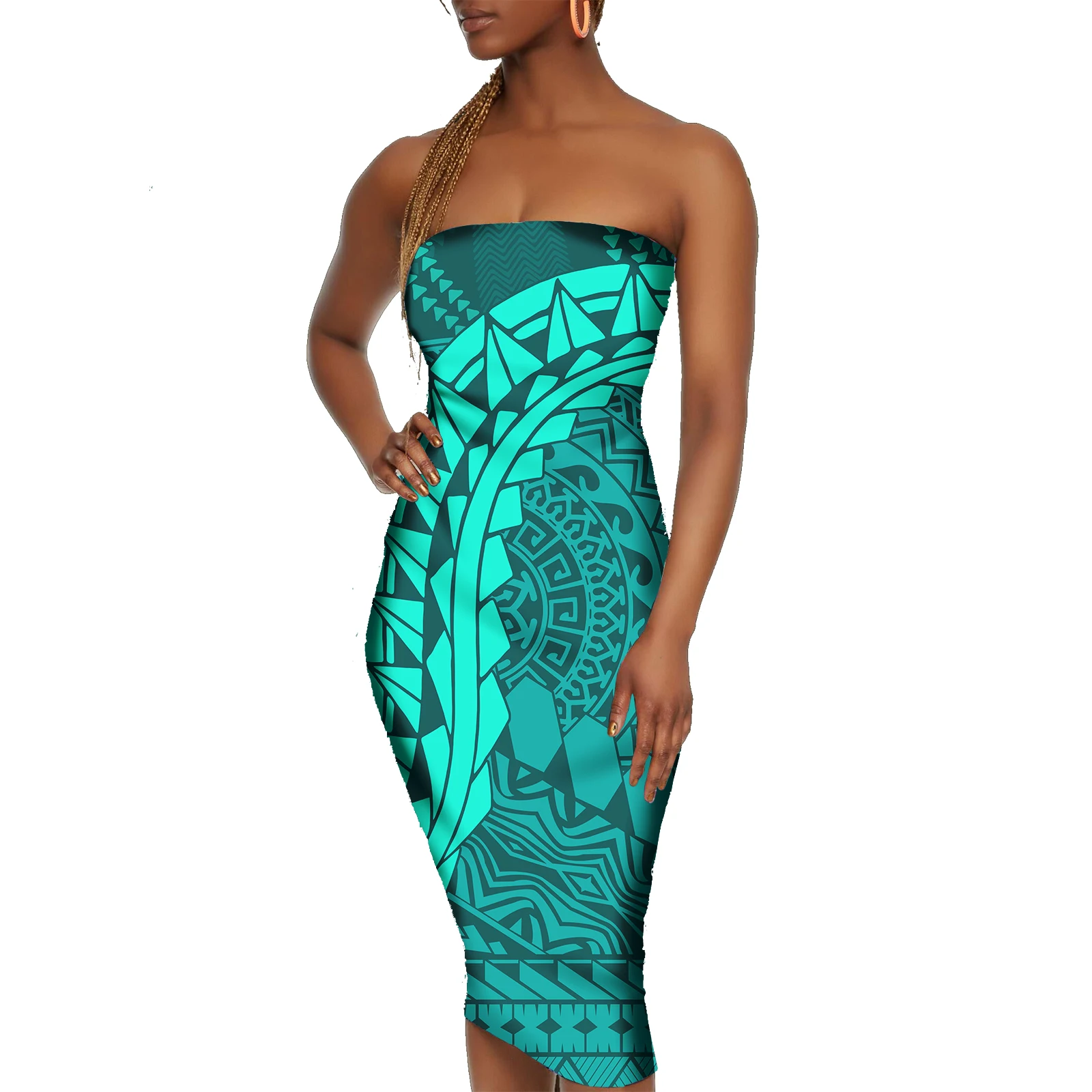 Pacific Tropical Elegant Dresses Polynesian Hawaii Summer Maxi Dress Niihau  Islands With Pacific