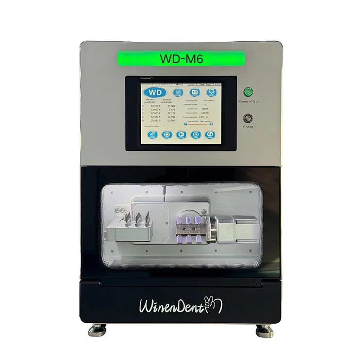 Professional Service Cad Cam 5 Axis Wet Glass Ceramic Lithium Disilicate CNC Metal Titanium Implants Dental Milling Machine