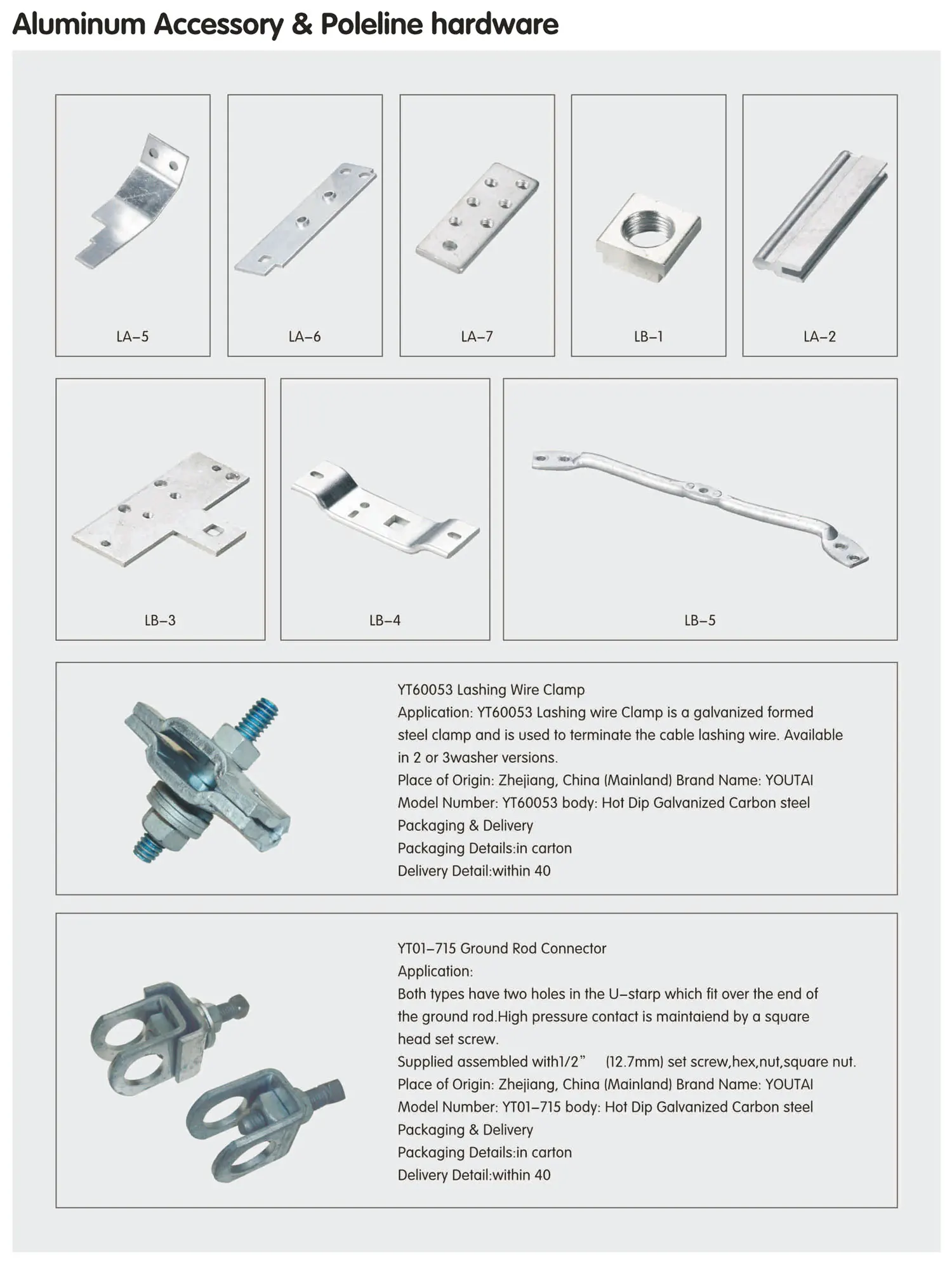 ILSCO equivalent TA-0 TA-2 TA-2/0 TA-6-S TA-250 TA-350 TA-500 TA-600 TA-800 TA-1000 1 Hole One Conductor Aluminum Mechanical Lug