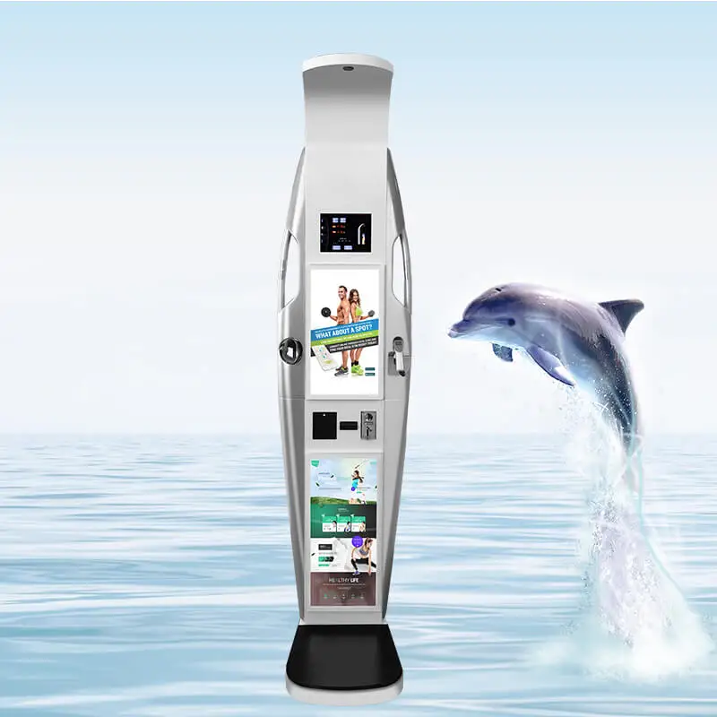 Digital Signage and Displays Ultrasonic Pharmacy Height Rod Measuring Stand With Weighing Bmi Height And Weight Scale