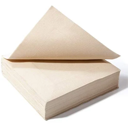 RTS переработанная оптовая продажа с логотипом на заказ, белые одноразовые салфетки из древесной массы для обеда