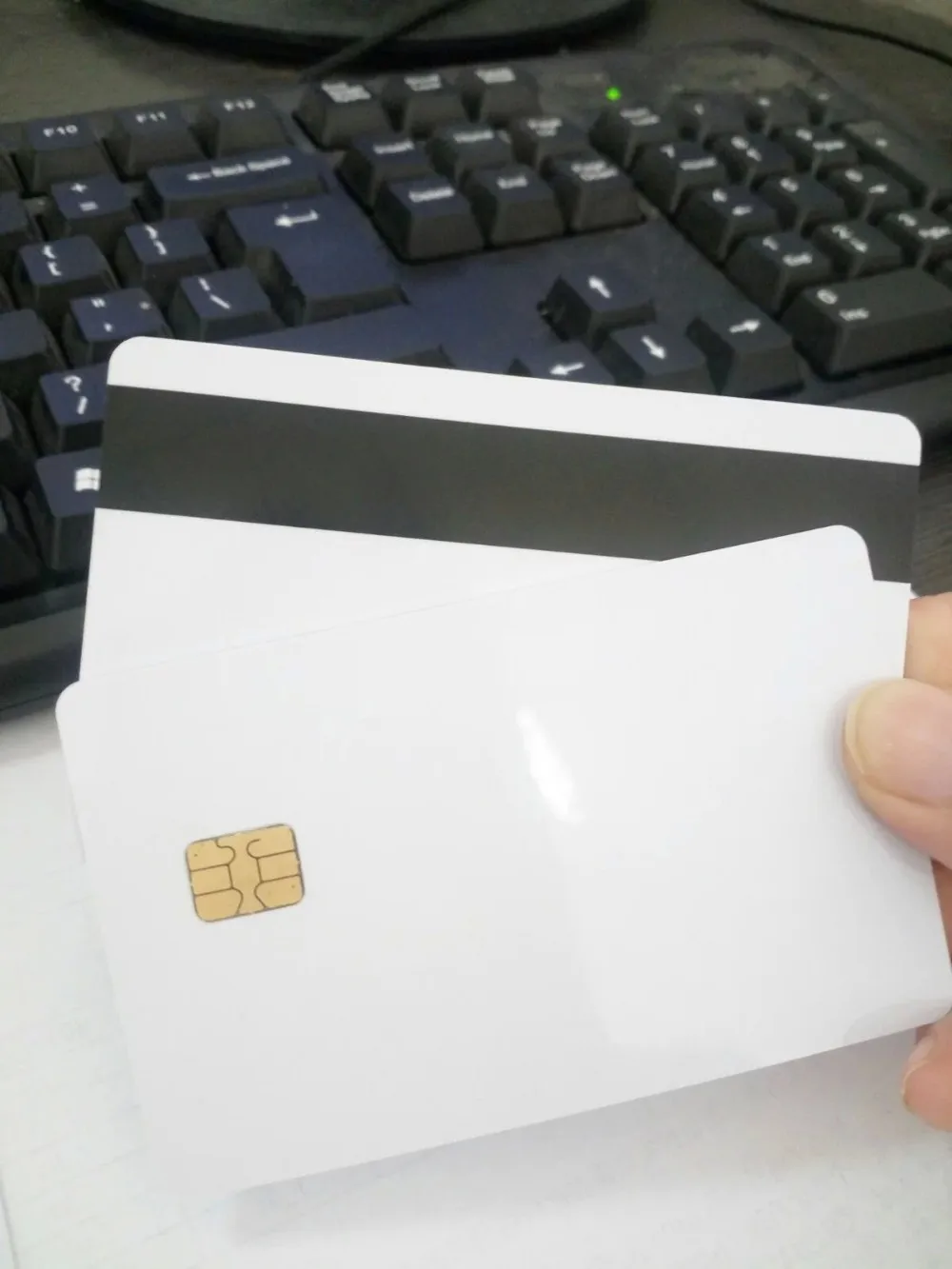 10 Pezzi Chip Smart Card Vuoto Sle4442 Con Striscia Magnetica - Foto 5