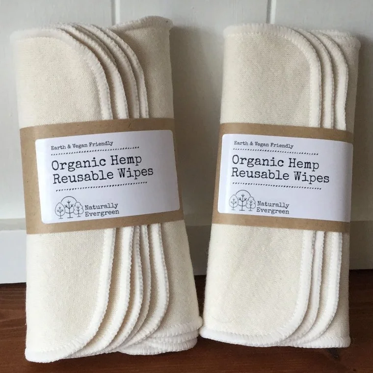 Custom Private Label 100%Natural Biodegradable Hemp Cotton Unpaper Towel Washable Bamboo Fibre Reusable Organic Kitchen Wipes