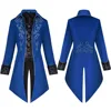 Silver-trimmed swallowtail coat blue