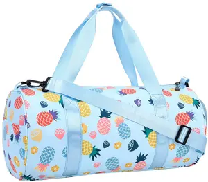 Weekend Gym Sports Duffle Bag for Little Girls and Teenagers Travel Size Made of Polyester with Zipper Closure