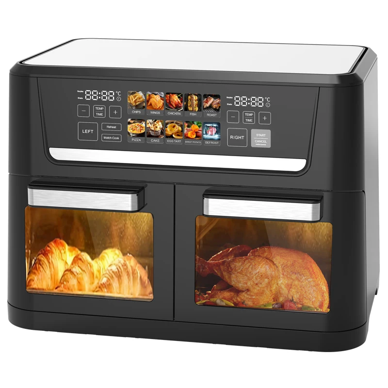 Anbo 16L Smart Digital Control Air Fryer Oven Large Capacity With 8L+8L