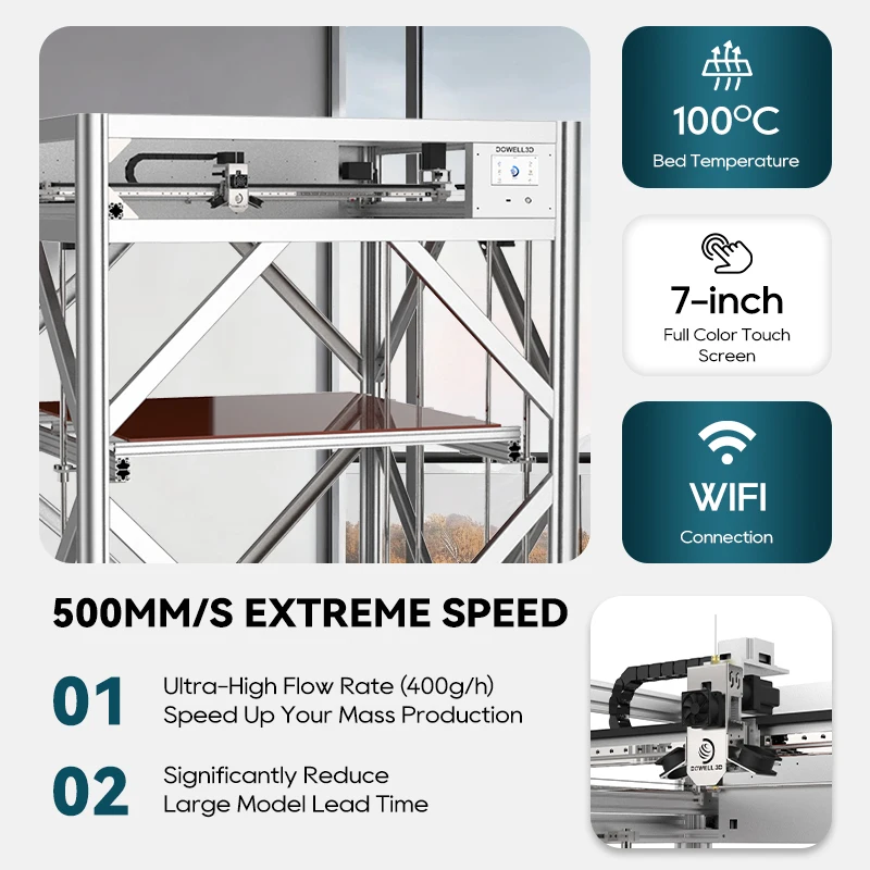 Dowell DM10-20plus Industrial 3d Printer 1000mm Large Size 3d Furniture Sculpture Prototyping Printer High Speed Printer Machine