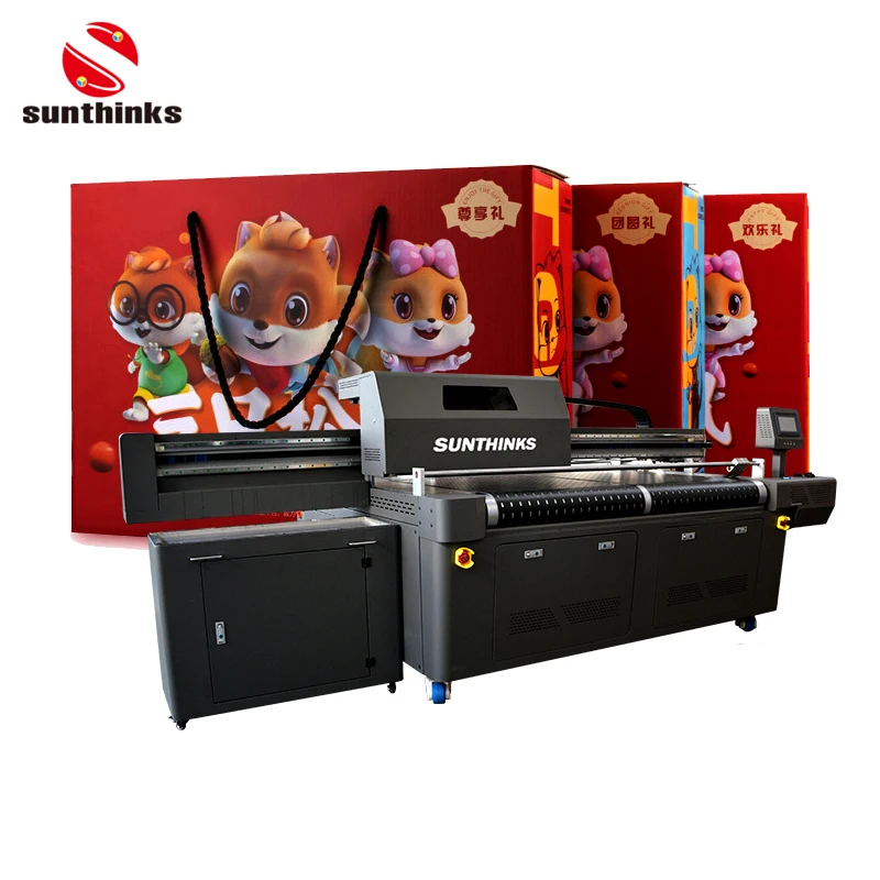 Sunthinks принтер логотип картонная коробка однопроходная цифровая Гофрированная коробка принтер Однопроходный принтер упаковка для пищевых продуктов