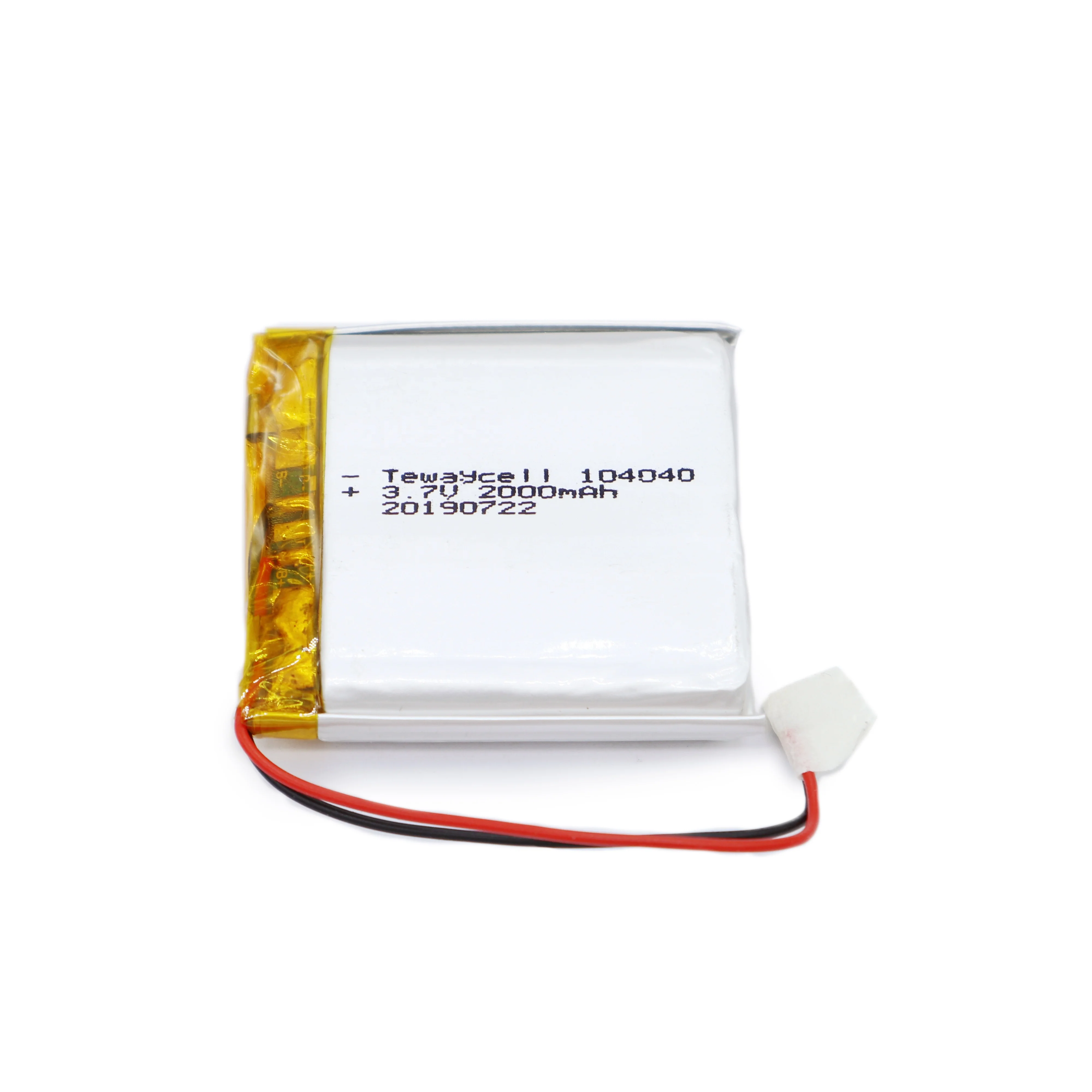 Customized Rechargeable Lithium Ion 3.7v Lp 104040 Li-polymer 2000mah 3.7v Lipo Battery