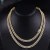 White-8mm single row cuban chain