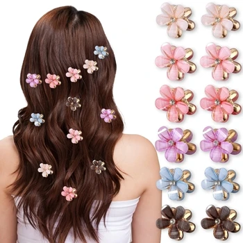 Super Fairy Hair Claw Clips Women's Rose Metal Mini Cute Hair Clips Girls Exquisite Mini Claw Clips Hairstyle Tools