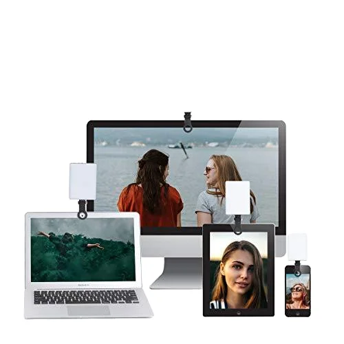 Portable Selfie Light With 2000mAh Rechargeable Fill Light for Cell Phone for Laptop Zoom Call Vlog Makeup TikTok Video MustHave