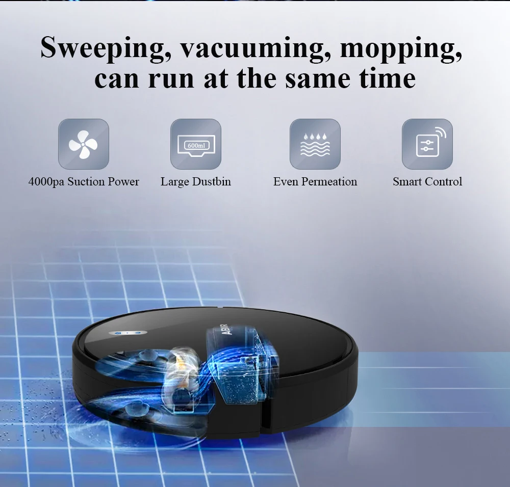 ABIR G20 Robot Strong Suction Automatic Charging Deep Clean Break Point Resume Operation Mini Vacuum