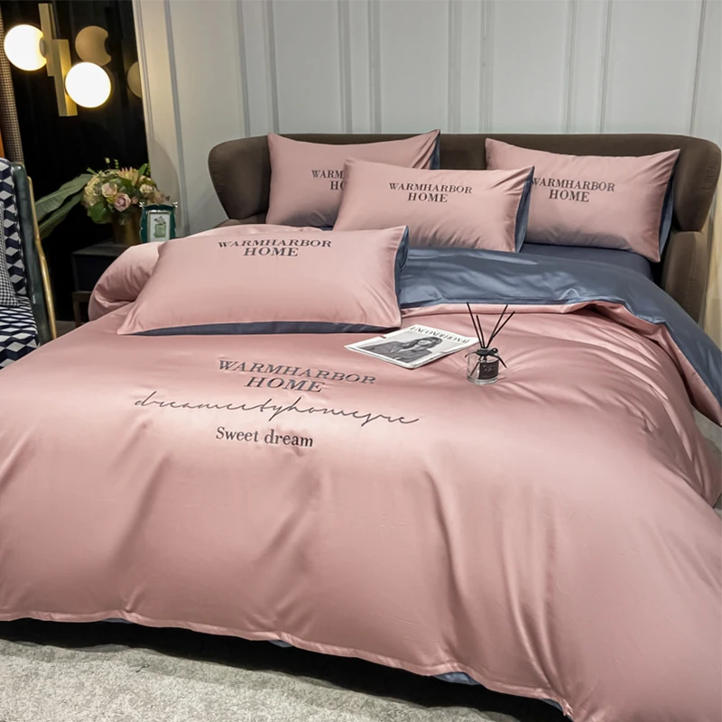 Geometric Lyocell 100 Tencel Bed Linen Luxury Bedding Sets Stripe