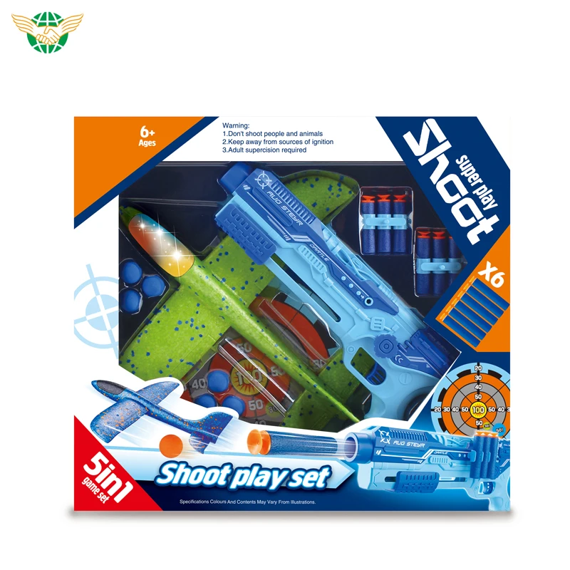 Outdoor Sports Toy Shooting Game Ejection Shooter Bullet Target Plane