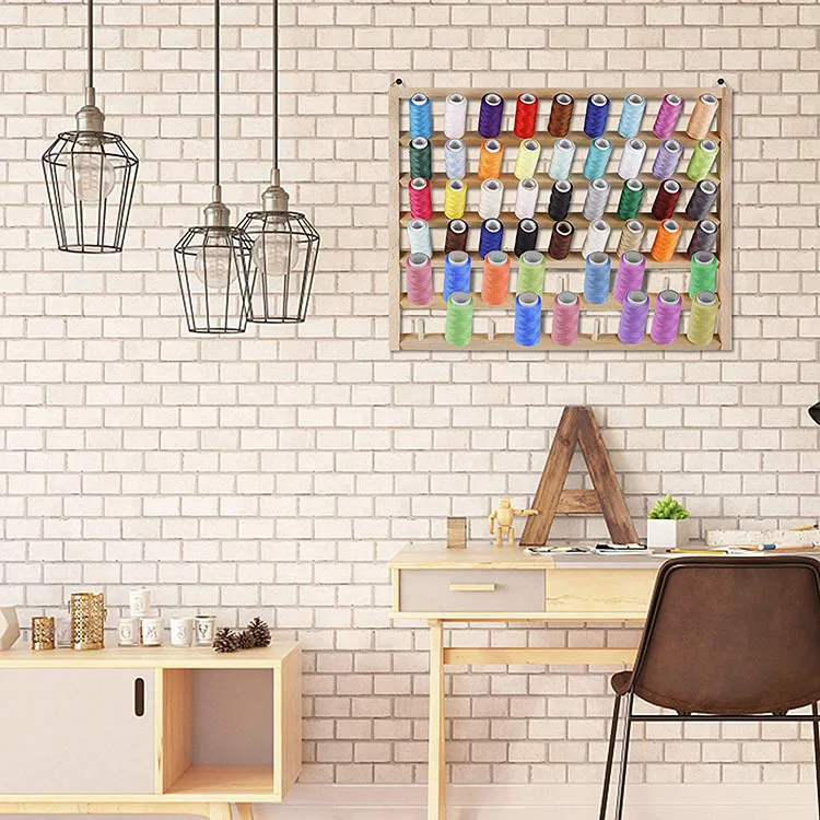 Alibaba.com: 54 spool capacity, wall-mounted design, wooden thread ...