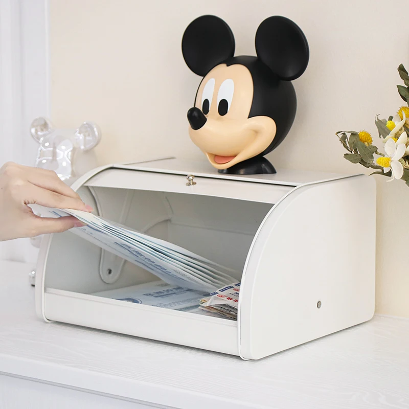 New Style Large Sizes Bread Storage Canister with Tight-fitting Lid Custom Made White Farmhouse Bread Box for Kitchen