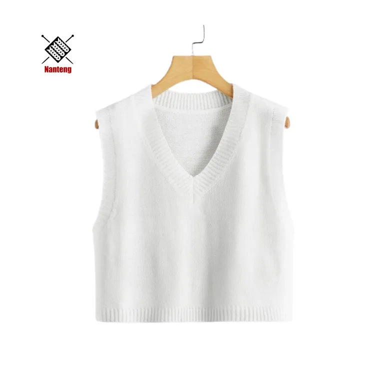 Wholesale Simplee High Quality Cotton Solid Crop V Neck Knit Solid Colour Vest  Sweater Women - Buy Women Sweater Vest,V Neck Sweater Vest,Womens Knit  Sweater Solid Colour Product on Alibaba.com