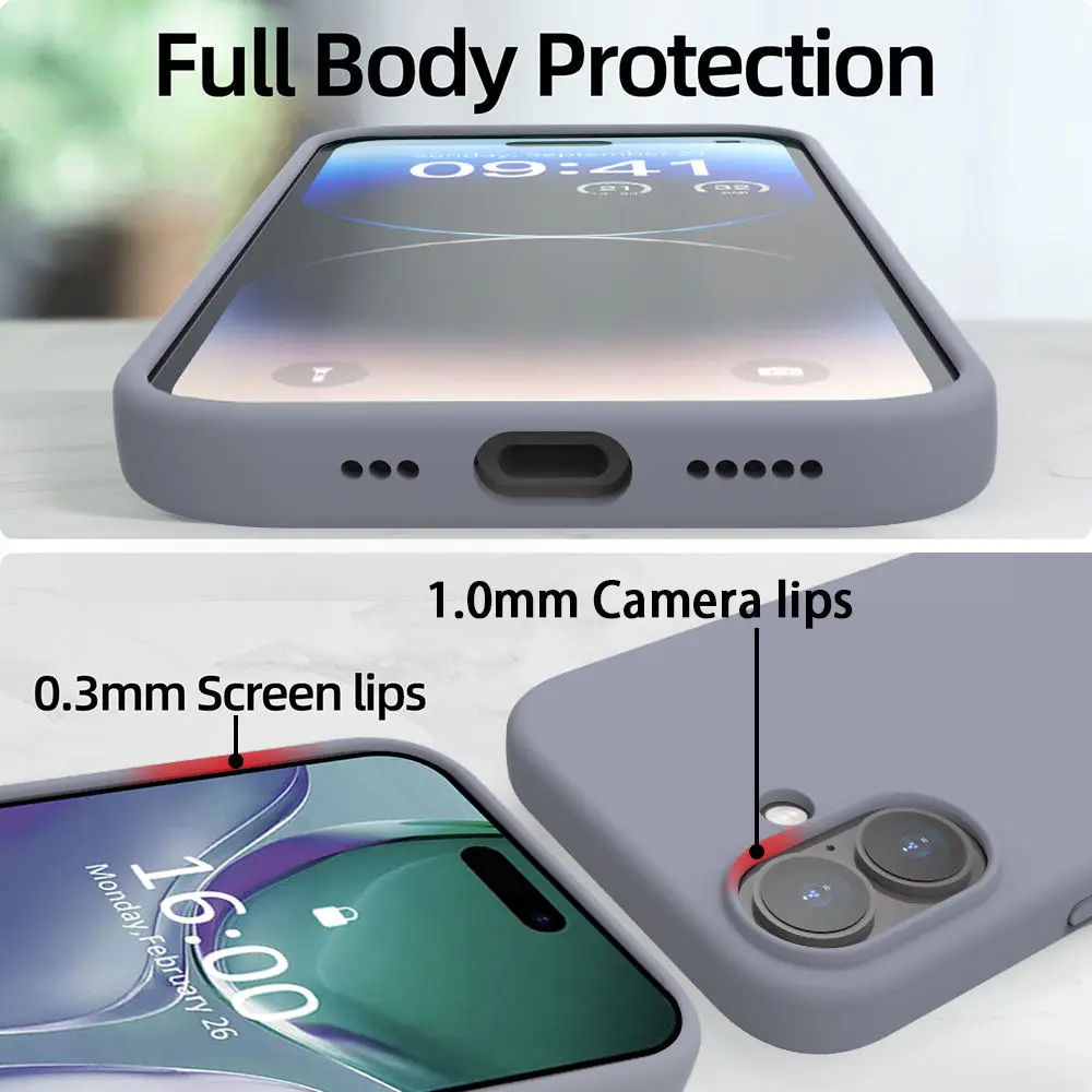 product customizable new soft magnetic liquid silicone mobile phone case for iphone 17 16 pro max stylish custom colorful spot design-7