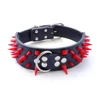 red spikes:black