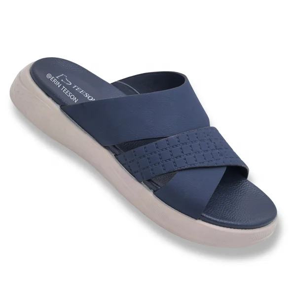 2025 New Fashion Slippers Thick Sole PU Leather Men Summer Wear Fashion Casual Soft Sole Breathable Men's Sandals Beach Shoes
