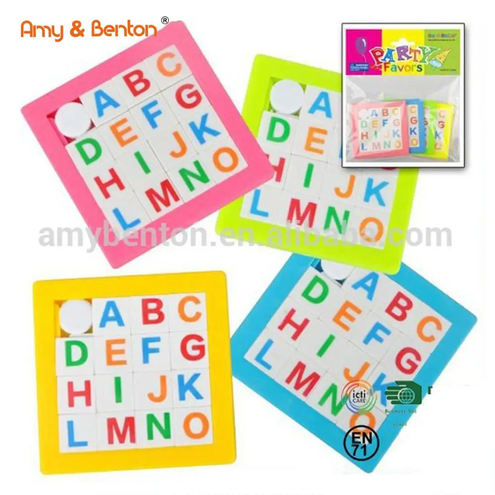 Hot Sale Educational Games Plastic Sliding Puzzles for Kids