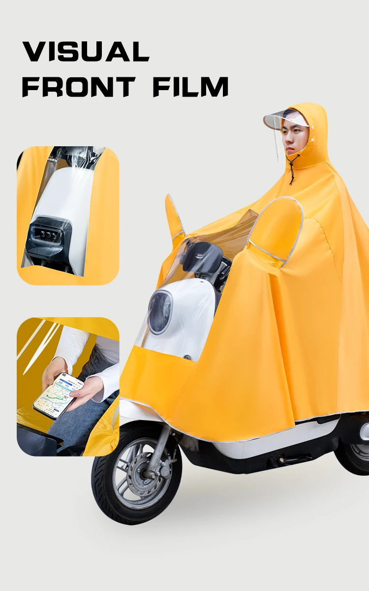 Customizable polyester travel raincoat bicycle rain coat waterproof rain gear manufacture