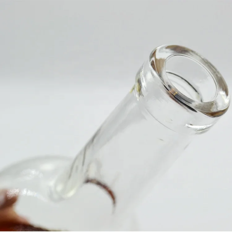 factory wholesale black printing empty glass bottles 16oz 10oz 700ml 500ml whisky vodka spirits bottle olive oil