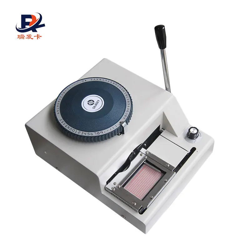 Character PVC Card Embosser Stamping Machine ID VIP Magnetic Embossing Machine