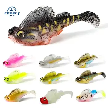 CHEERY Soft Lure Fishing Pike Frog Lure Bass Deep Running Paddle Tail Lead Jig 7cm Made PVC Metal Perch Snapper Species Lake – Soft Lure – view 2
