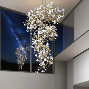 JACKSUN Luxury Chandelier for Grand Hotel Lobby Villa Decor Lighting Project Ceiling Chandelier