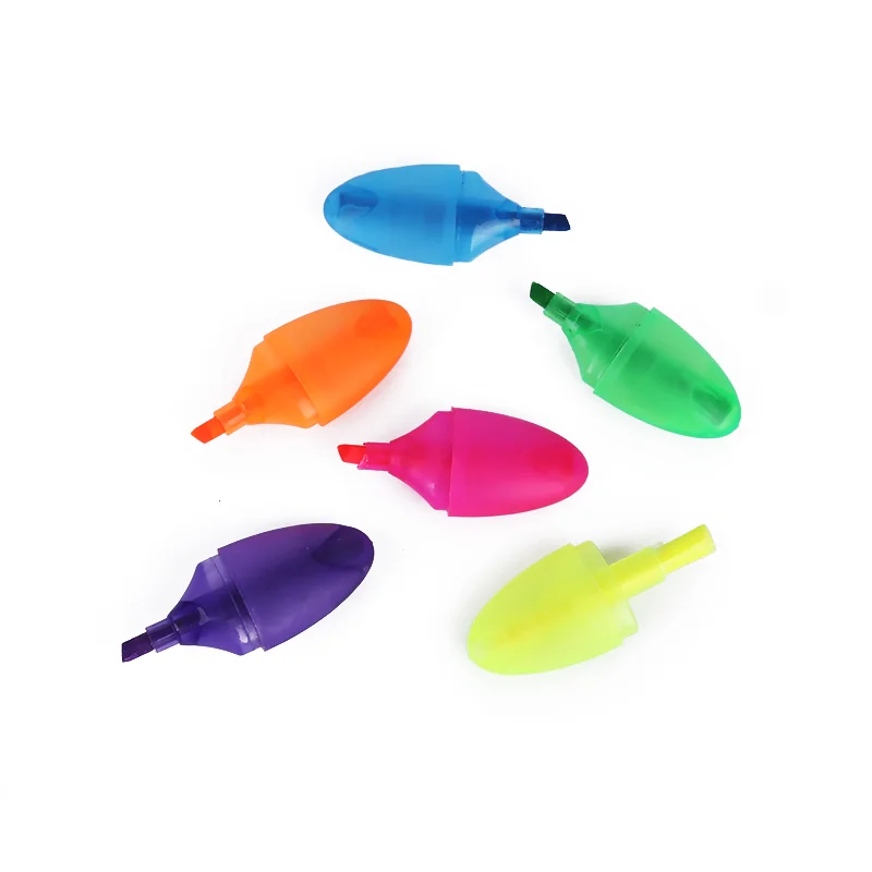 Colorful Egg Shaped Highlighter Marker Pen Promotion Multi Color Mini Egg Shaped Highlighter