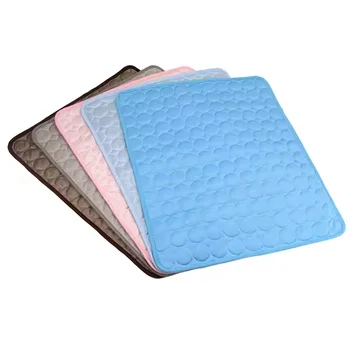 Summer Cool Pet Ice Mat Breathable Nylon Cat Bed with Animal Print Bed Accessory Pads for Dogs and Cats