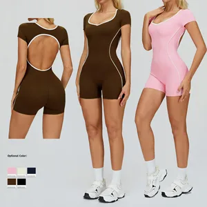 Gym Fitness Set One Piece Bodysuits Sportswear One Piece Yoga Wear Women Rompers Jumpsuits