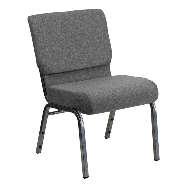 Interlock Padded Church Chairs Stackable Metal Upholstered Church Chair