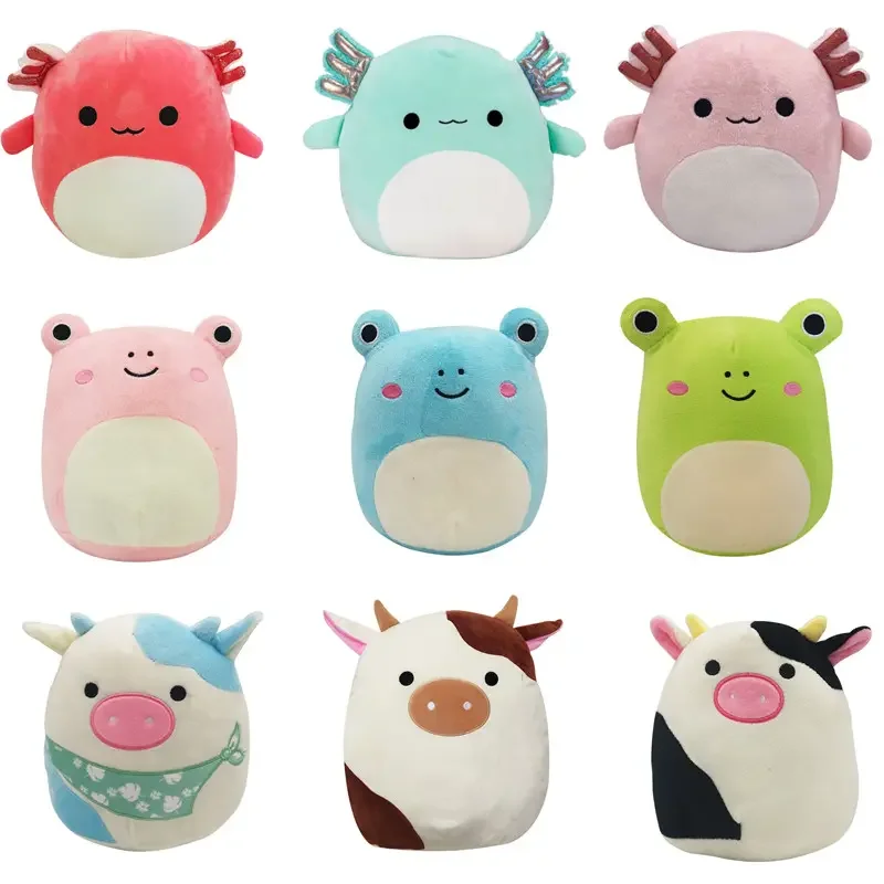 Custom Squishmallowable Cartoon Rainbow Unicorn Cow Cute Kawaii Stuffed