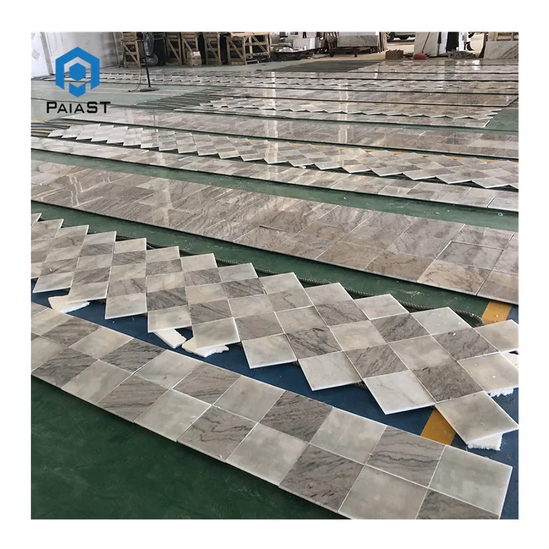 Polished Guangxi White Slab Tiles 300x300 Marble