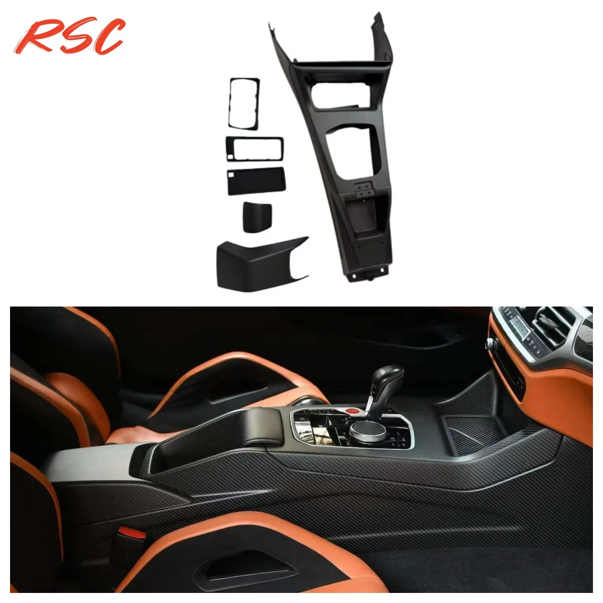Matte Dry Carbon Fiber Interior Trims Csl Center Console For G87 M2 G80 M3 G82 M4