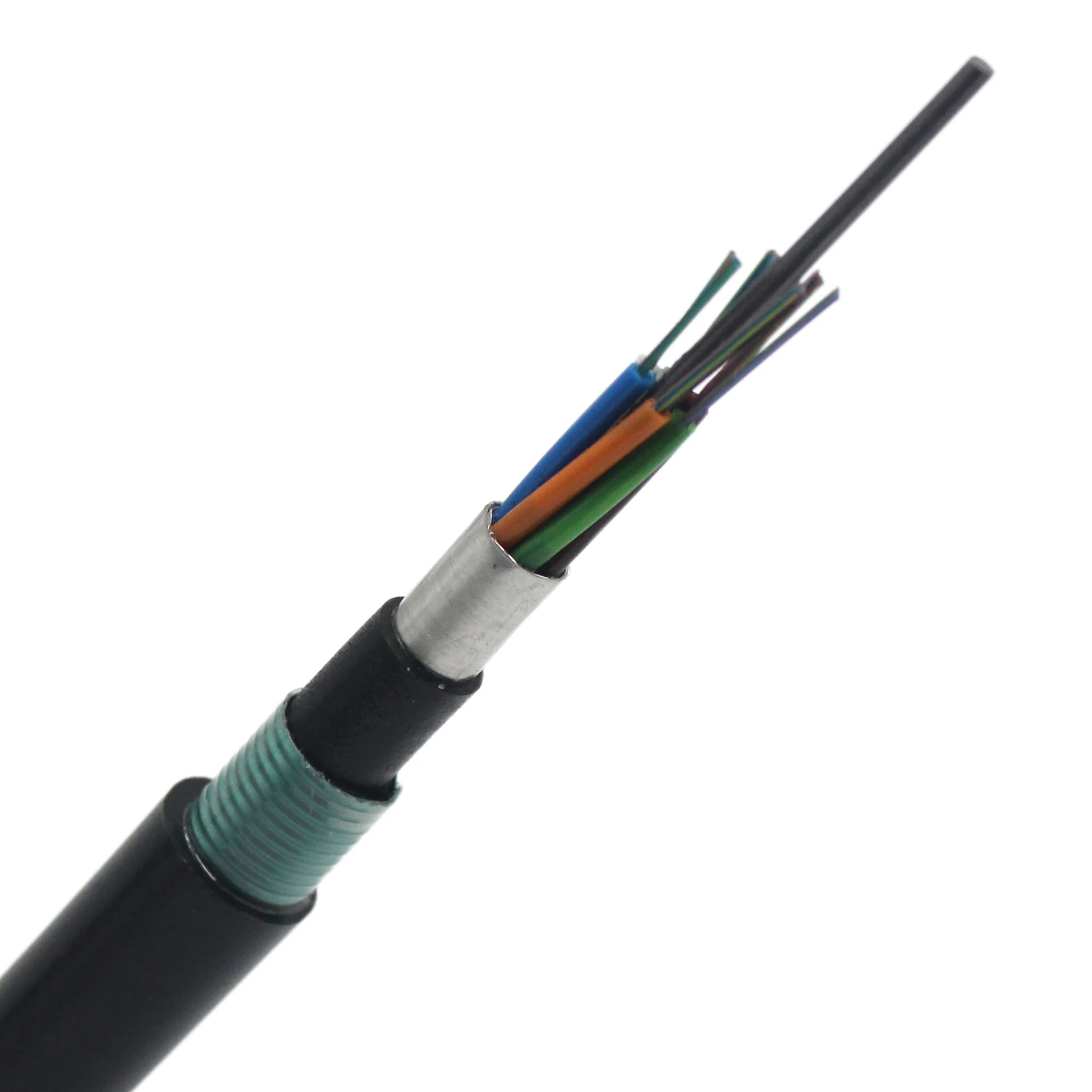 GYTS53 12F 24F 48F 96F Durable Steel Tape Armored Single Mode G655 G652d G657a1 G657a2 Underground Fiber Optic Cable