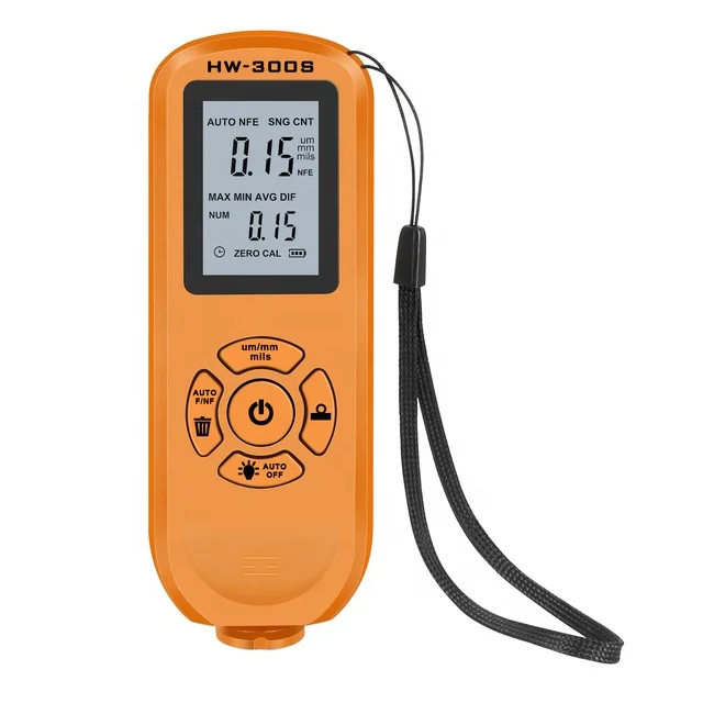Цифровой ЖК-дисплей с подсветкой пленка толщиномер автомобиля краски толщина тестер прибор для измерения толщины покрытий HW-300S измерительный инструмент